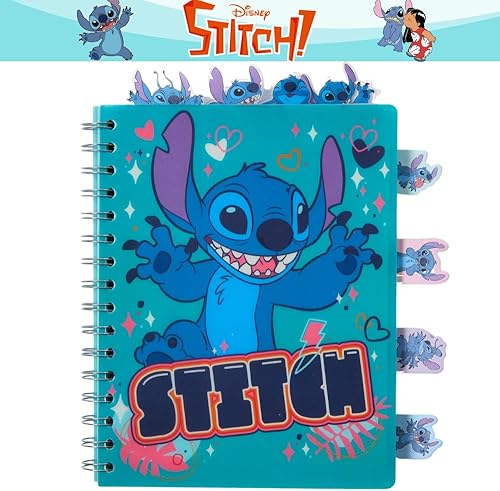 Miniatura 7 de Innovative Designs Disney Stitch - Cuaderno en espiral, bolígrafo, pestañas adhesivas, 96 páginas rayadas, color azul