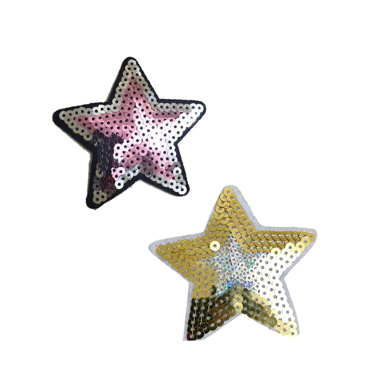 STOBOK 62pezzi Toppe Adesive Paillettes Forma Di Stella Applicazioni Ricamate Per Giacche Jeans Borse e Progetti Creativi Stile Misto