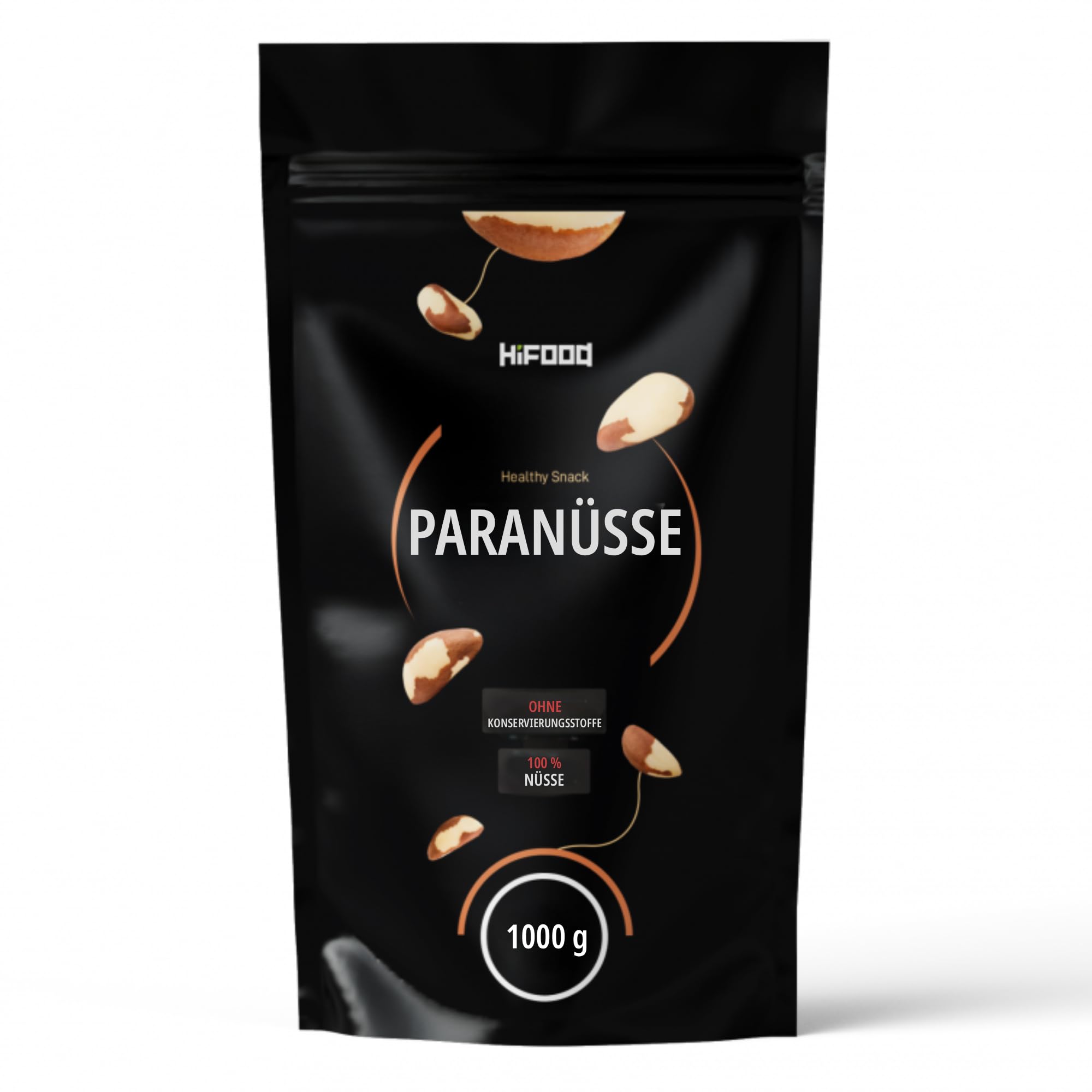 HiFood Paranüsse 1000g (1kg) Ganze Brazil Nuts Extra Großpackung Natürlich reich an Selen Vegan und Keto geeignet Naturbelassene Qualität