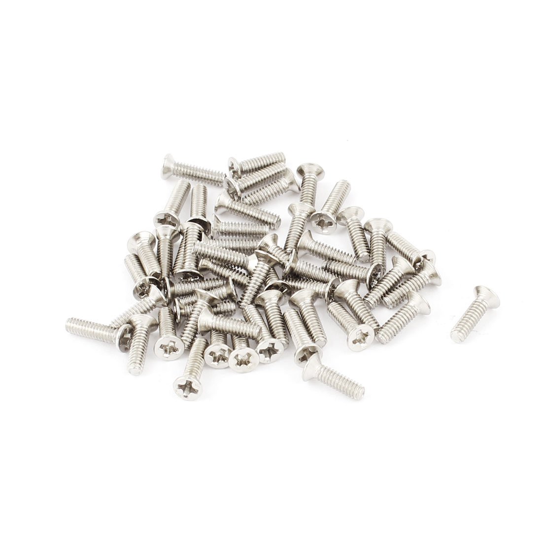Aexit 50pcs Magnetic quality Parts Recessed Crosshead Phillips Pan Head Screw Bolt 2 x 8mm Model:57as415qo250