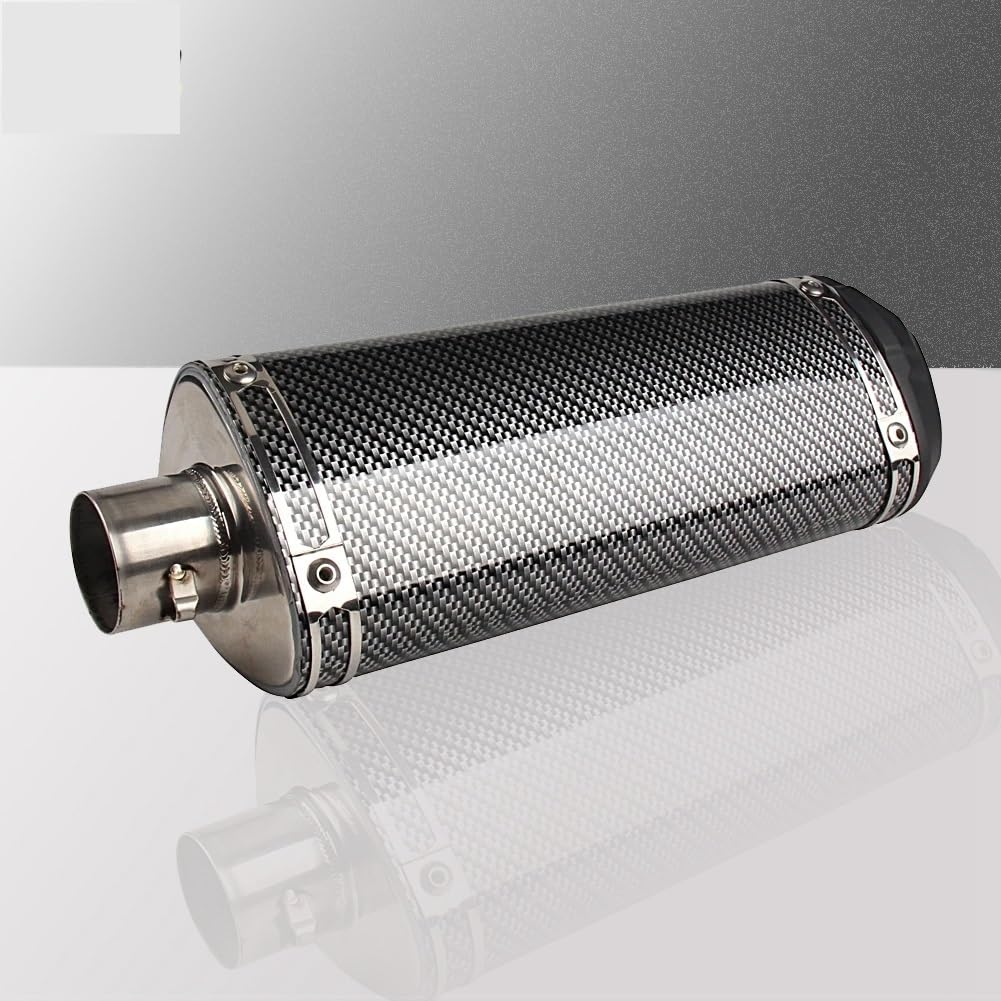 końcówka wydechu Tłumik wydechowy motocyklowy 38mm Refried Carbon Fiber Cichy tylny koniec rury wydechowej Uniwersalny Tłumik końcowy(Carbon)