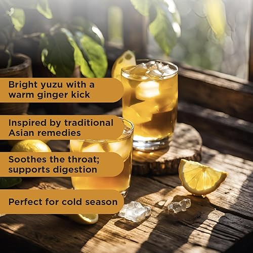 Miniatura 6 de The Harmony Honey Yuzu (20 palitos) Té negro de alta calidad, con jengibre molido, rico en antioxidantes, vitamina C y L-teanina, endulzado con miel