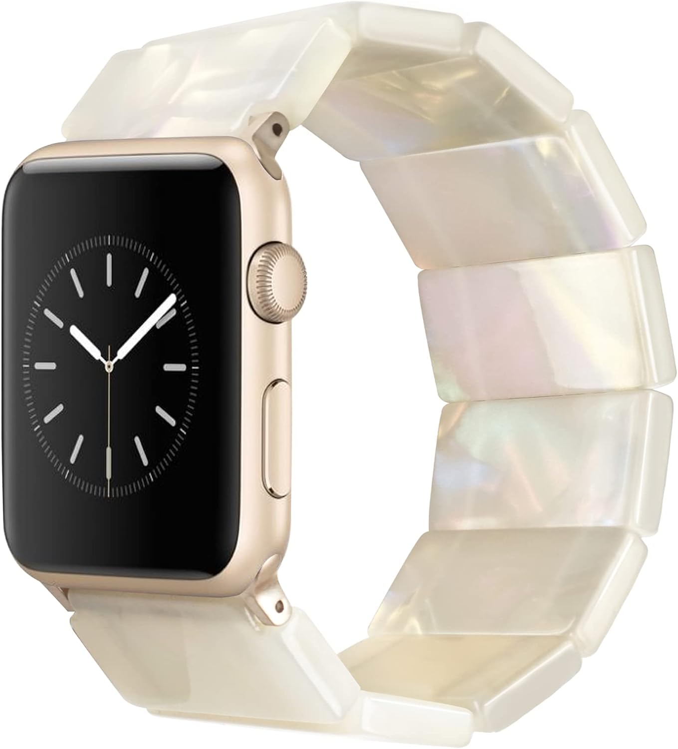 Heesch Upgraded Stretchy Resin Watch Band Compatible with Apple Watch for Women, Men, Tortoise Shell Fashion Watch Strap Bracelet Wristband Jewelry for iwatch Series Ultra/SE/8/7/6/5/4/3/2/1, 38/40/41mm, 42/44/45/49mm, Rectangle Version Heesch Upgraded Stretchy Resin Watch Band Compatible with Apple Watch for Women, Men, Tortoise Shell Fashion Watch Strap Bracelet Wristband Jewelry for iwatch Series Ultra/SE/8/7/6/5/4/3/2/1, 38/40/41mm, 42/44/45/49mm, Rectangle Version