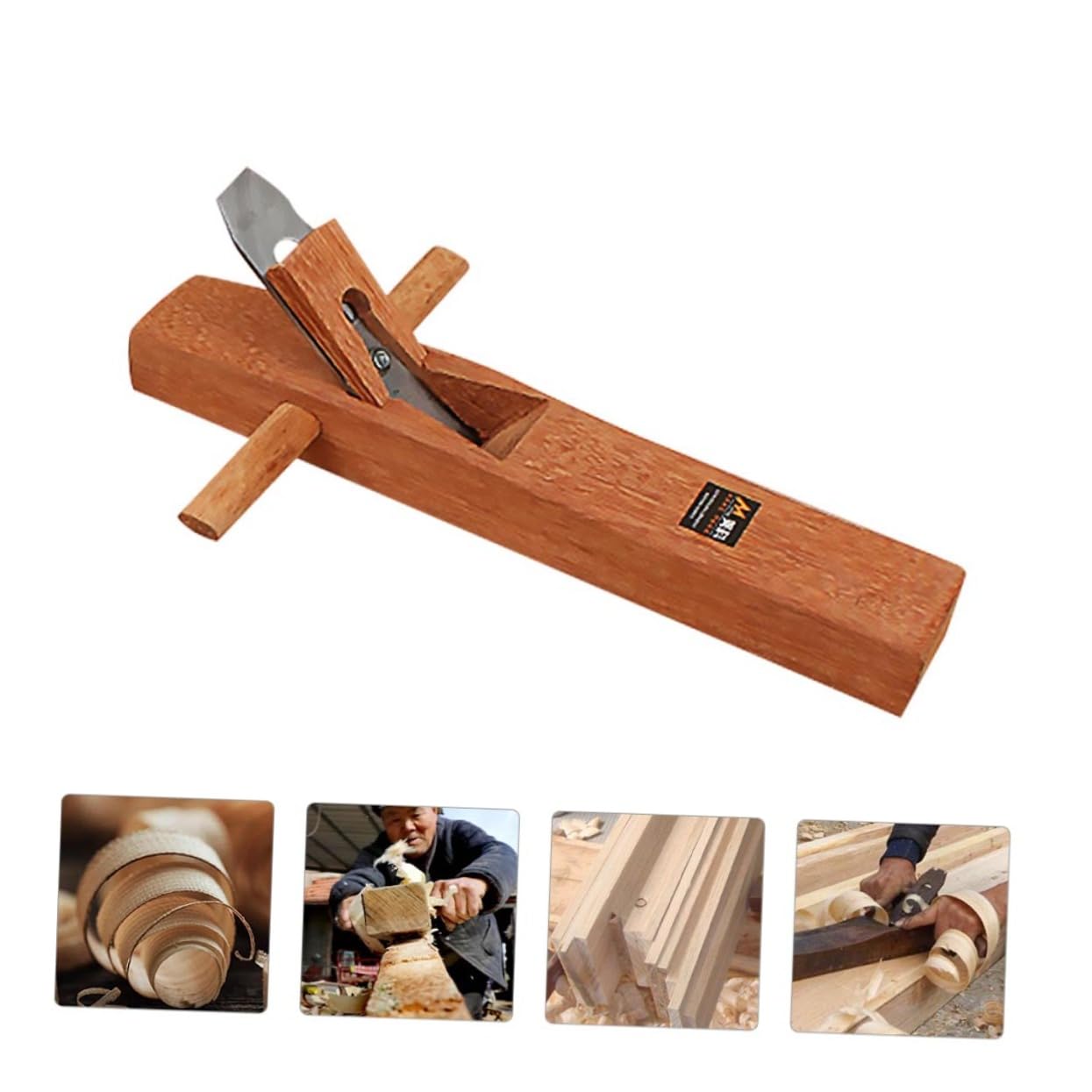 Holibanna Pialla Manuale Per in Naturale e Acciaio Professionale Pialla Portatile Per Falegname e Hobby 400mm