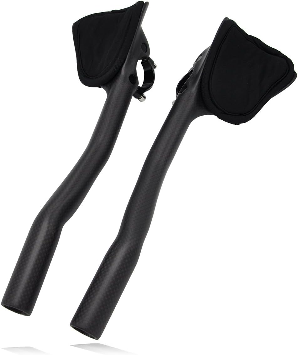 Labewin Carbon Fiber Bike Bicycle TT Rest Put Bar Handlebars Triathlon Handlebar Time Trail Arm Rest Bars 340mm
