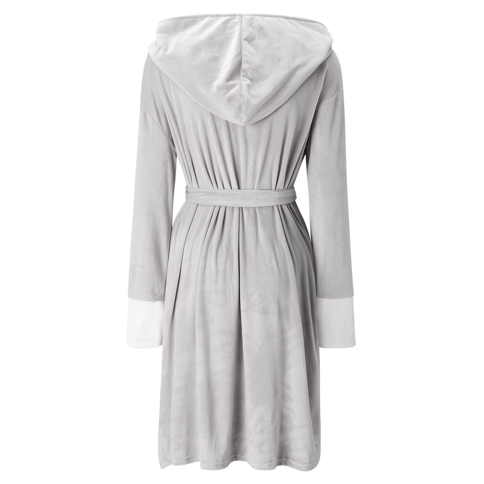 Generisch Bademantel Damen Flauschig, Morgenmantel Damen, Fleece Bademäntel für Hausmantel Saunabademantel Schlafanzug Pyjama,Bademantel Herren Fleece