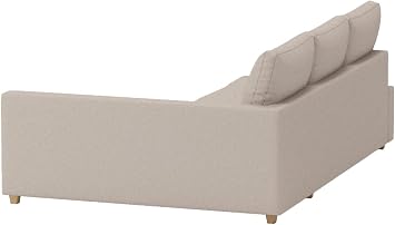 HomeTown Market Sofa Covers Only! Heavy Duty Friheten Sofa Cover Replacement Compatible with IKEA Friheten Sleeper Bed Corner Sectional Slipcover. (Polyester Beige Left Longer)