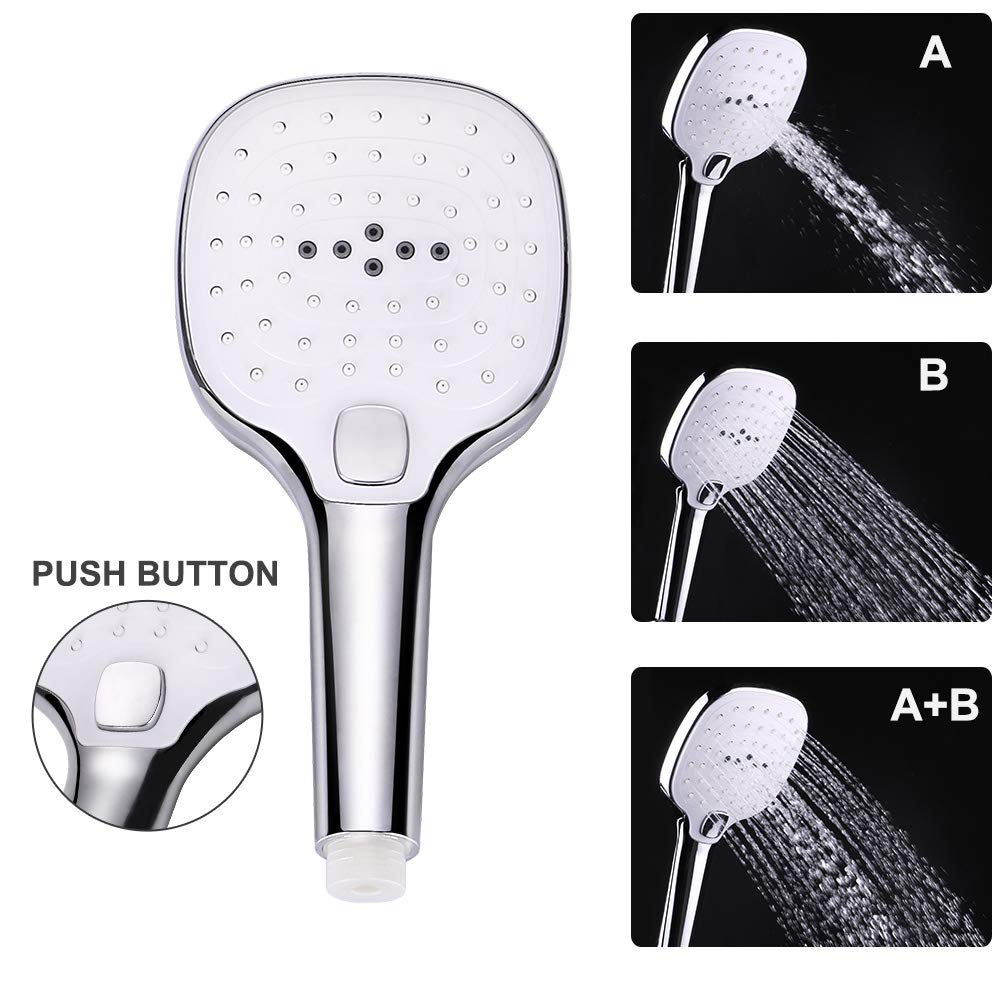 Shower Head with Hose, High Pressure Stainless Steel 8 Inch Rain