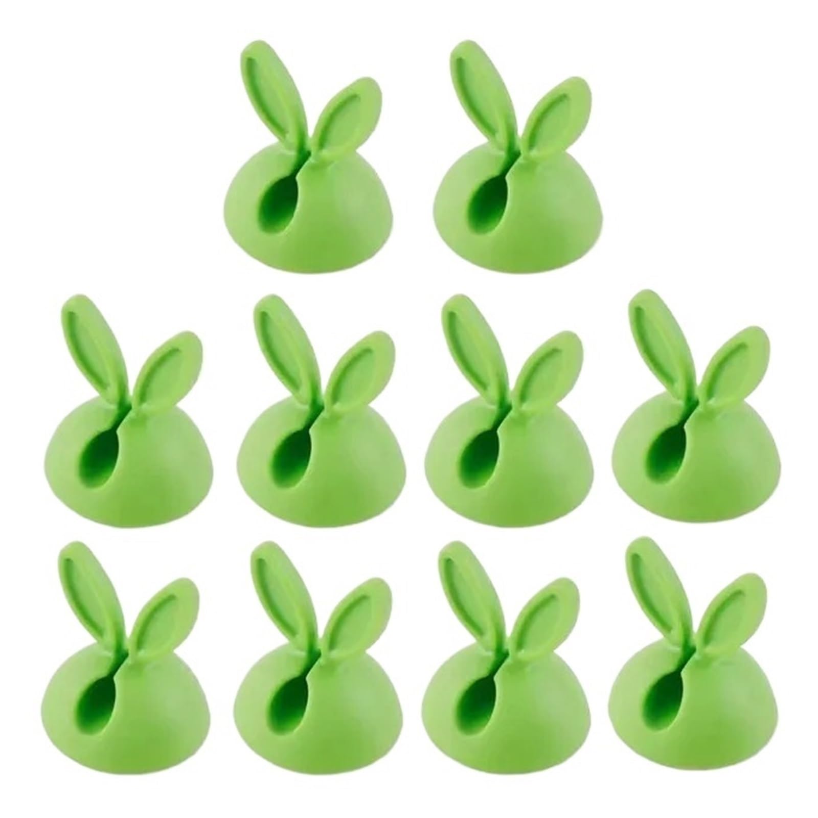 Phone Cord Holder for nightstand 50PCS Cute Rabbit Ear Cable Manager Desktop Car Dashboard Charger Cables Clasp Clip Desk Line Organizer Bunny Ear Winder Holder(Green)