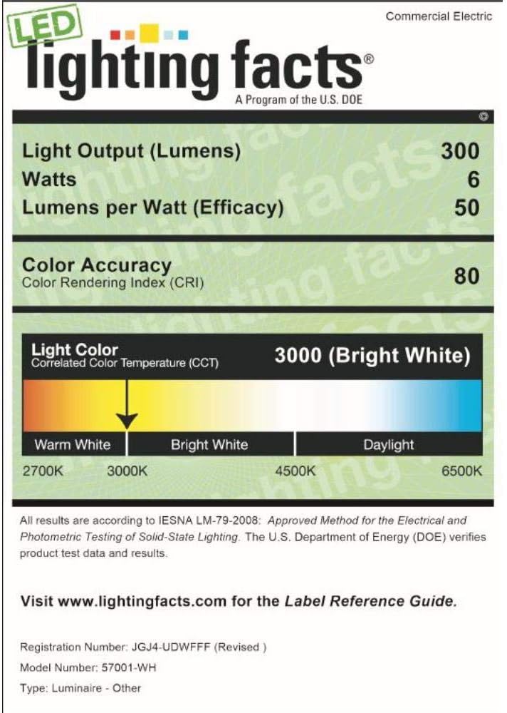 Commercial Electric 9 in. LED White Direct Wire Under Cabinet Light