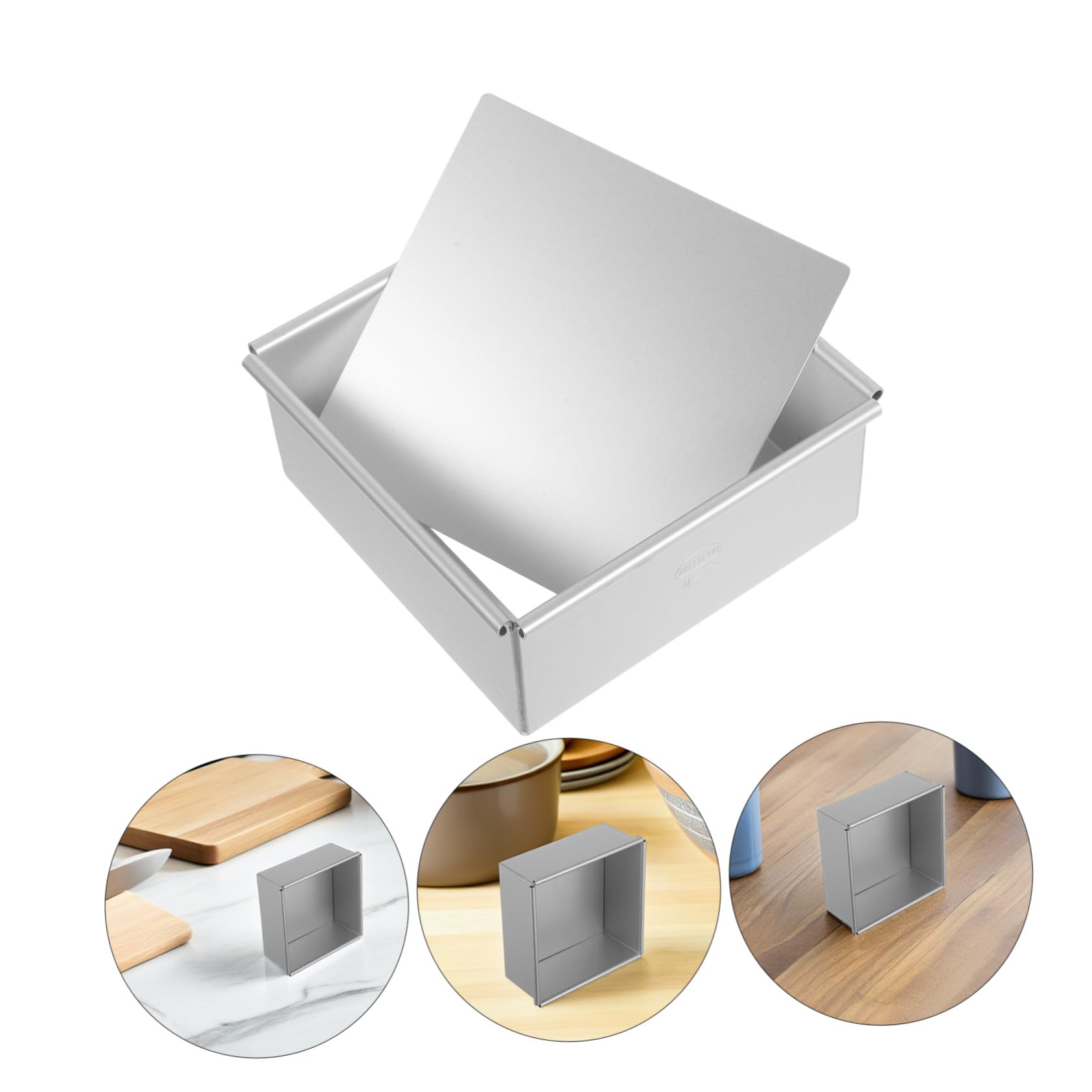 ABOOFAN 5 Piezas Plato de pastel de queso de aluminio Forma de horno de pastel Sartén molde de tarta de queso Herramienta de horno de cocina Bandeja aleación de aluminio Plata