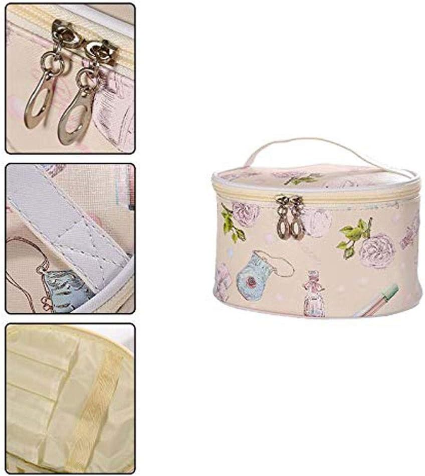 Beige Cosmetic Bag,Multi-function PU Large-capacity Ladies image 4