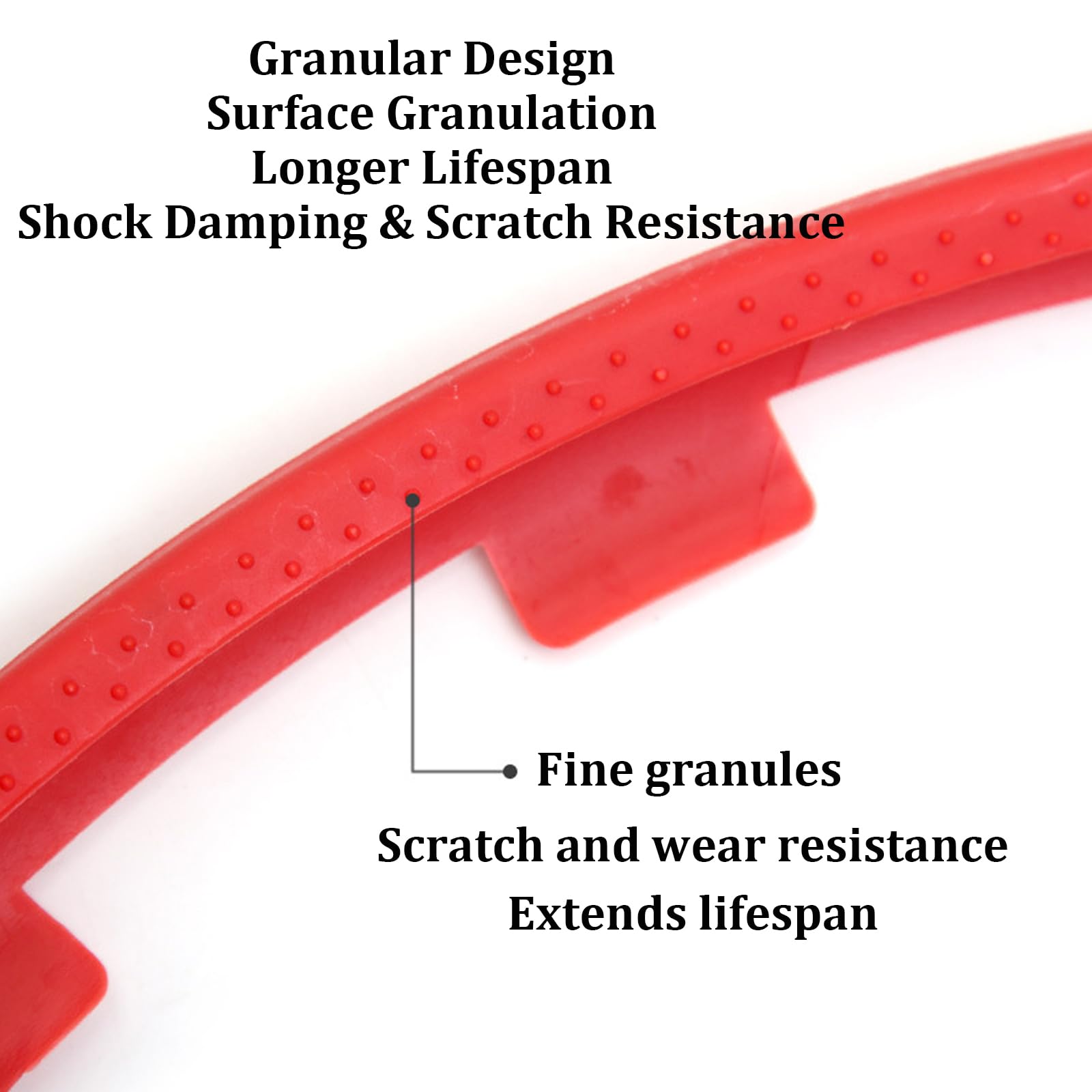 Anneau de Protection pour Jantes de Voiture,Ensemble de 4 Protecteurs de Jante de Bord de Roue,Fabriqué en Nylon de Haute Qualité,ce ProtèGe-Jante Convient à la Plupart des Berl(Size:21in,Color:Rouge)