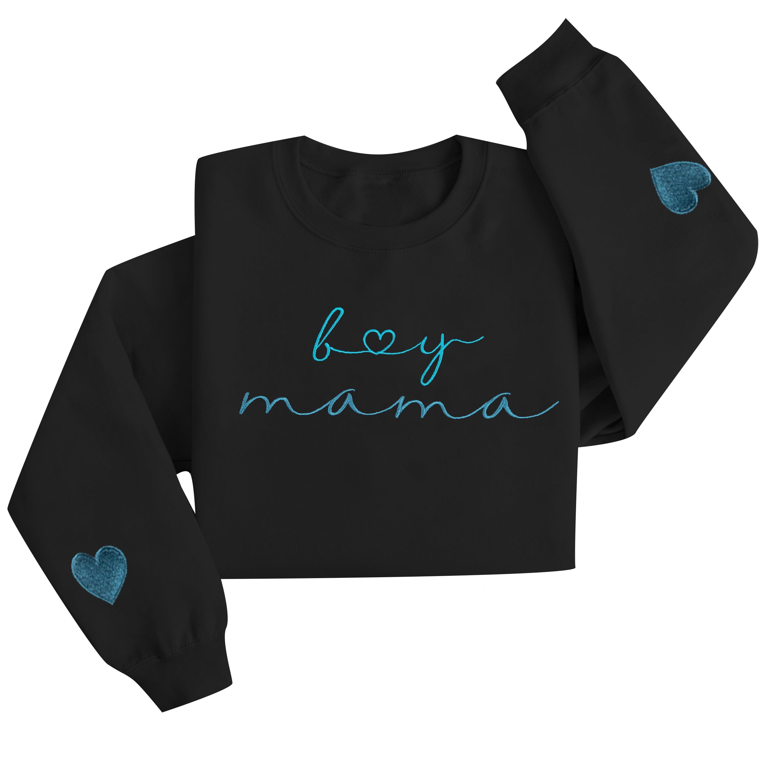 MYHALF Felpa girocollo oversize da donna: maglietta ricamata con scritta divertente per la mamma, a maniche lunghe, con stampa di lettere