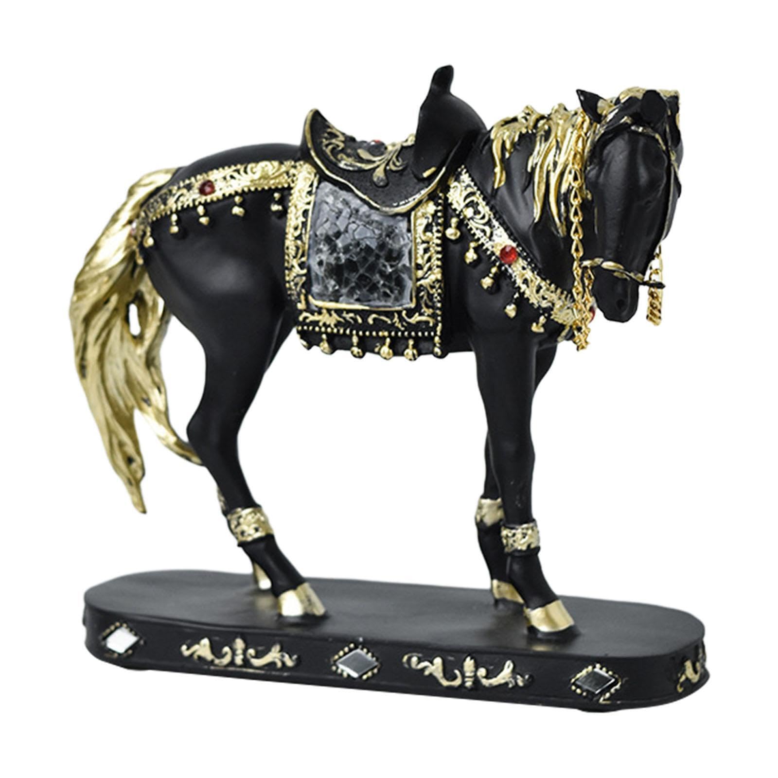 PIXZCSA for Creative Animal Figurine Table Centerpiece Artwork Display Unique Shape Resin Horse Sculpture Decorative Table Ornament