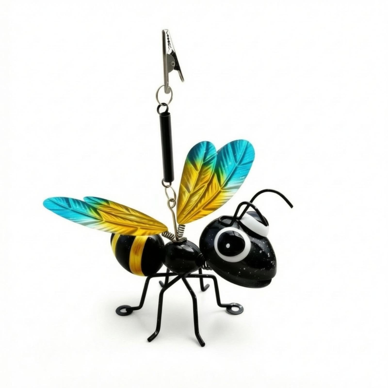 Metal with Hanging Clip Easy to Hang Metal 3D Hanging for Garden, Fence, Patio Yellow-image-39