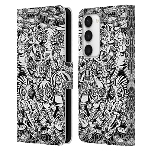 Étui portefeuille Samsung S23 5G en cuir avec protection antichoc et design poupée vaudou