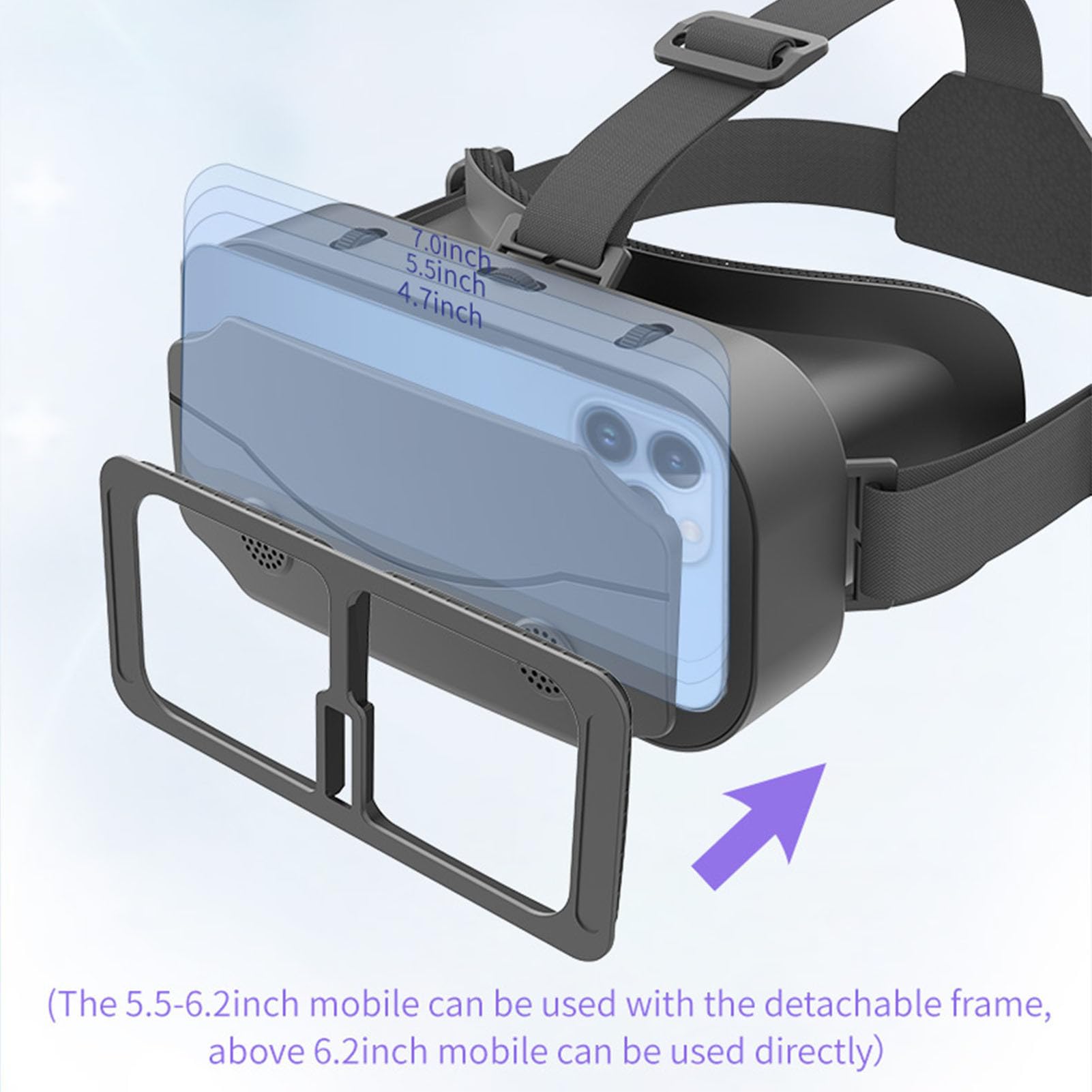 2 Occhiali per realtà virtuale | occhiali per realtà virtuale giochi con smartphone | Virtual Reality cuffie cuffie occhiali per TV, film videogiochi Compatibile IOS, Zcsxk