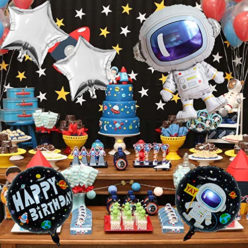 Image of Rozi Decoration Astronaut Theme Birthday Decorations Foil Balloons Set of - 5 Pcs for Boys, Girls, Kids Birthday Parties Astronaut Space Theme Foil Balloons