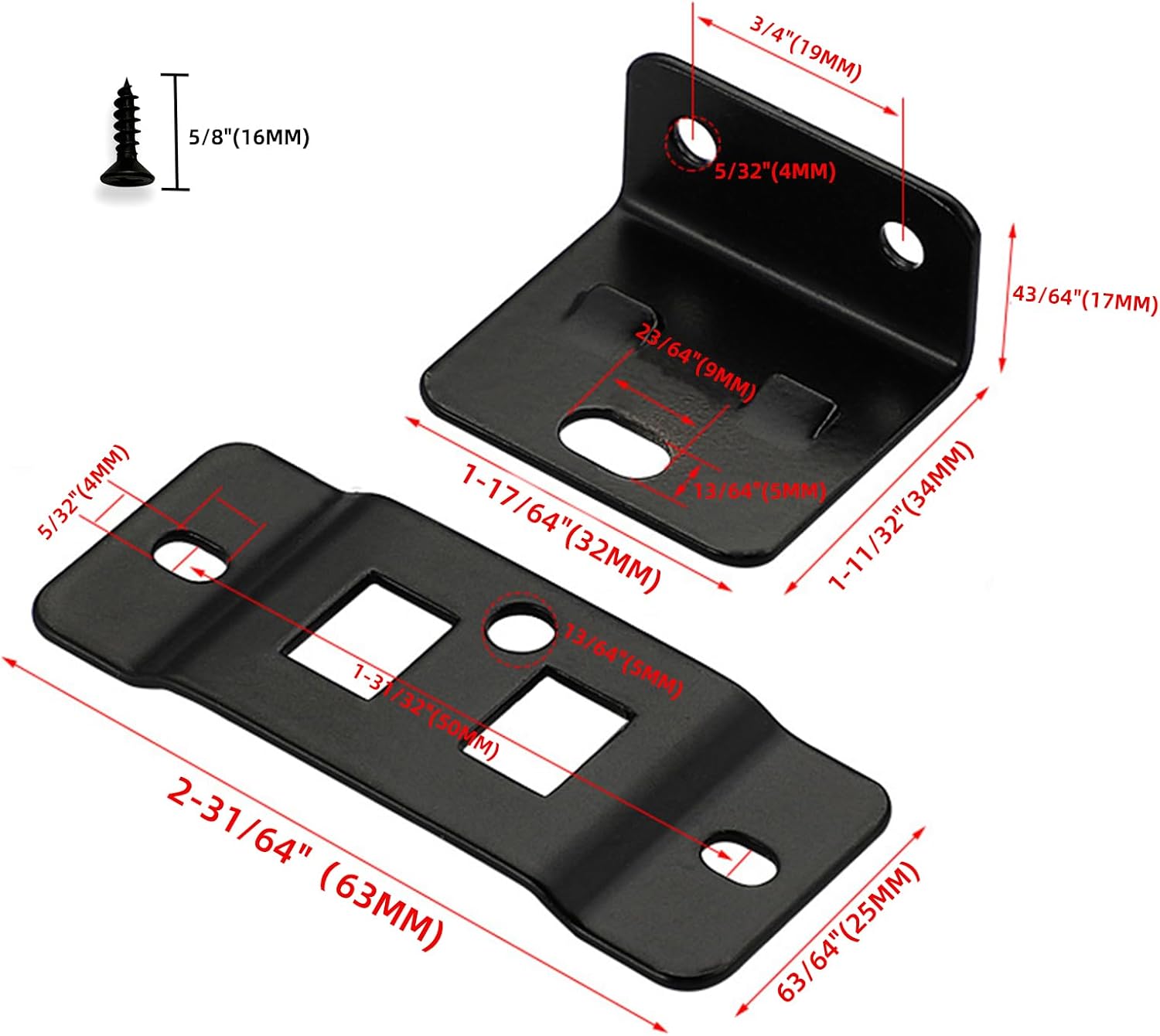 2-in-1 Locking Insert Brackets 10 Pack - L-Shaped 90° Angle Bed Frame Brackets & Rail Connectors| Heavy Duty Hardware for Wood Furniture/ Bed Replacement/ Cabinet/ Shelf/ Closet/ Wardrobe