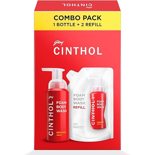 Cinthol Foam Wash 600ml - Moisturizing Formula
