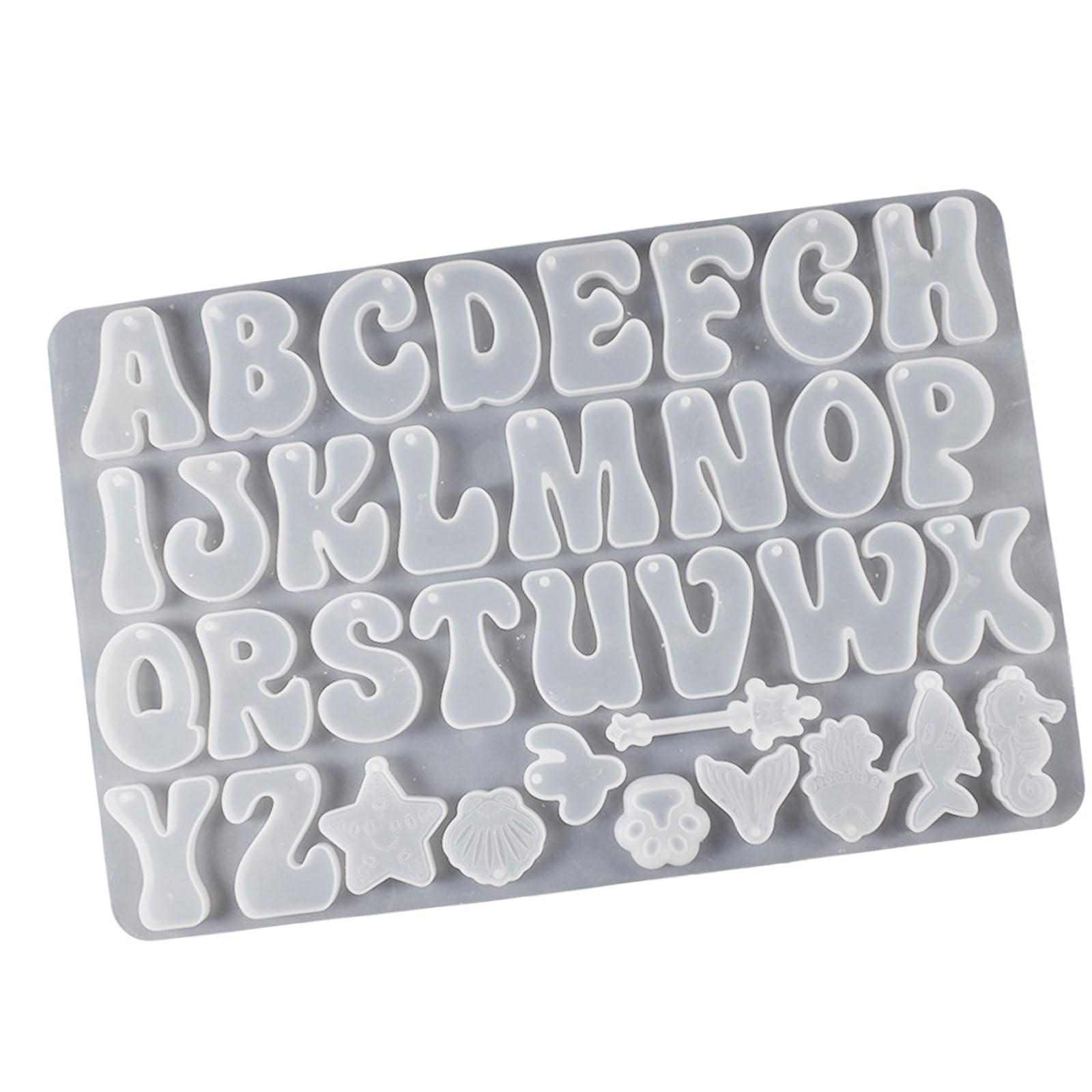 Alksubbm Food Grade Silicone Letter Set for Resin Keychains and Jewelry Making Keychain