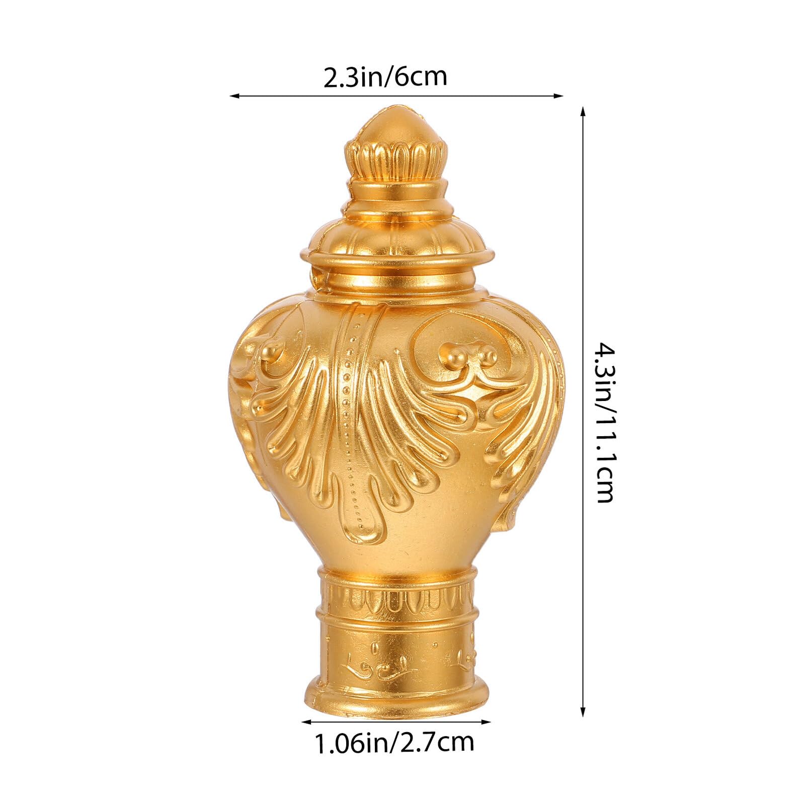 BESPORTBLE 20pezzi Terminali in Plastica Oro per Aste per Tende, Decorativi Stile Romano Retro per Interni