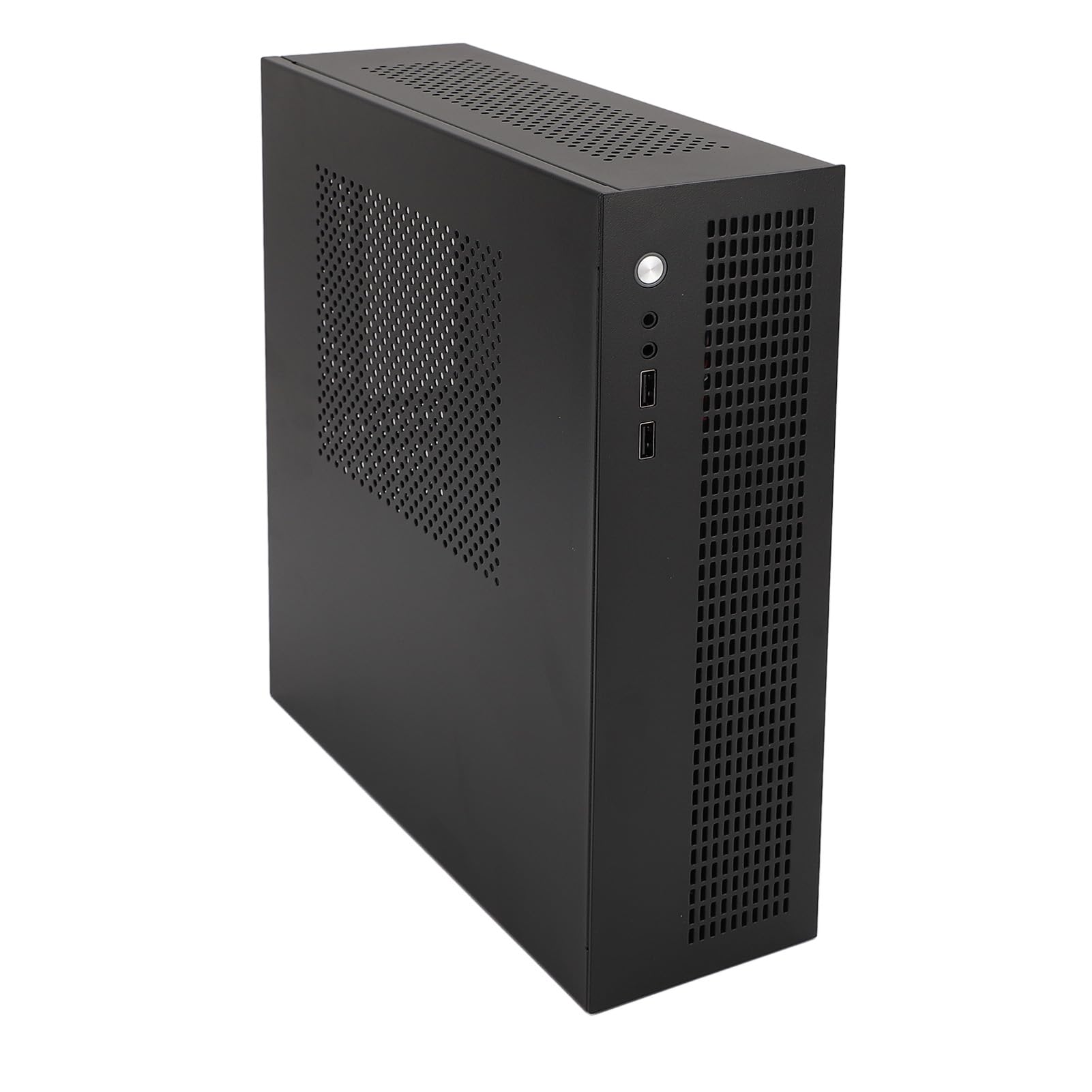 Ausla Obudowa MATX ITX Mini PC, materiał Stalowy, Dwa Wentylatory Chłodzące, Obsługa Dysków SSD HDD, Konstrukcja Komputera do Gier dla Płyt Głównych MATX ITX