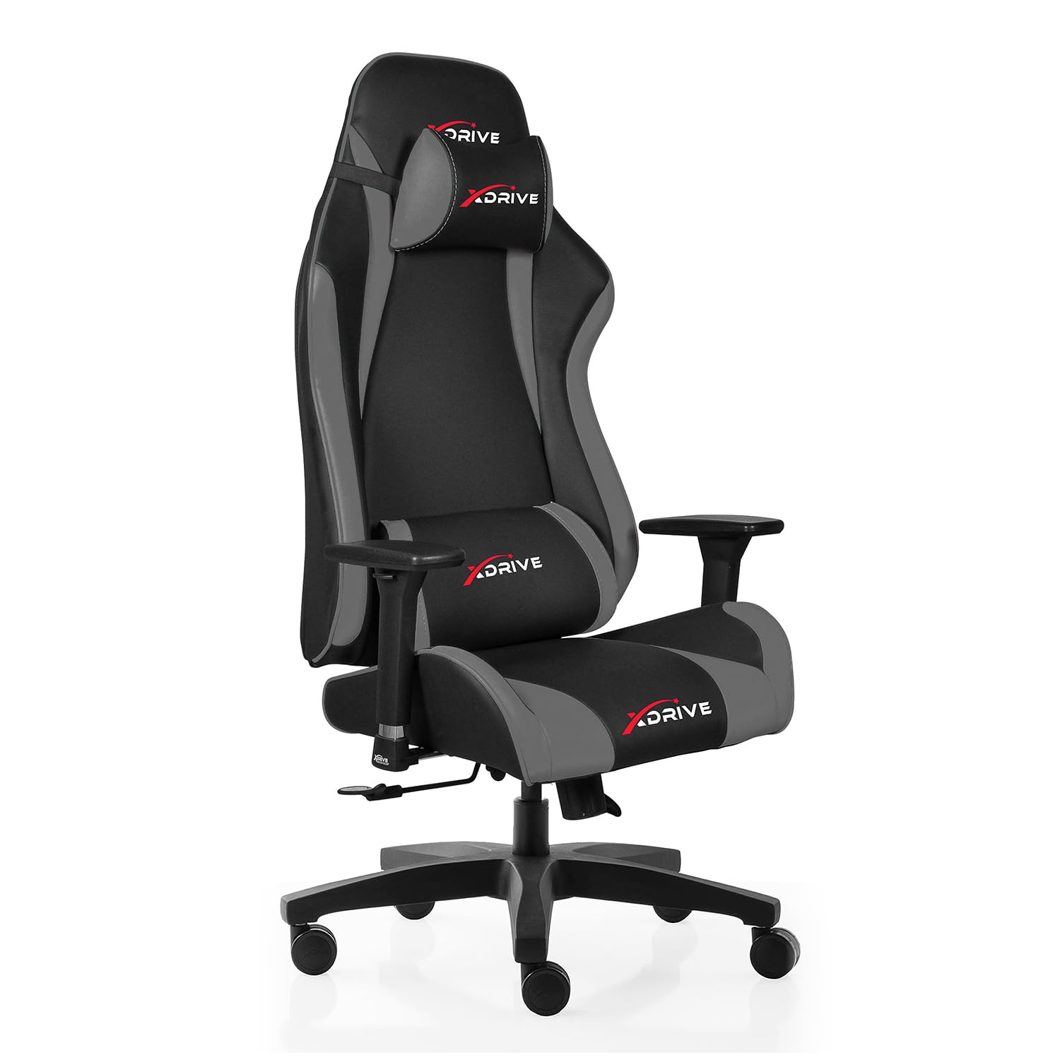 xDrive AKINCI Profesyonel Oyuncu Koltuğu Gri/Siyah AEROTEX PRO Deri Teknolojisi Ayarlanabilir Boyun ve Bel Minderleri 3D Hareketli Kolçaklar Ergonomik Tasarım