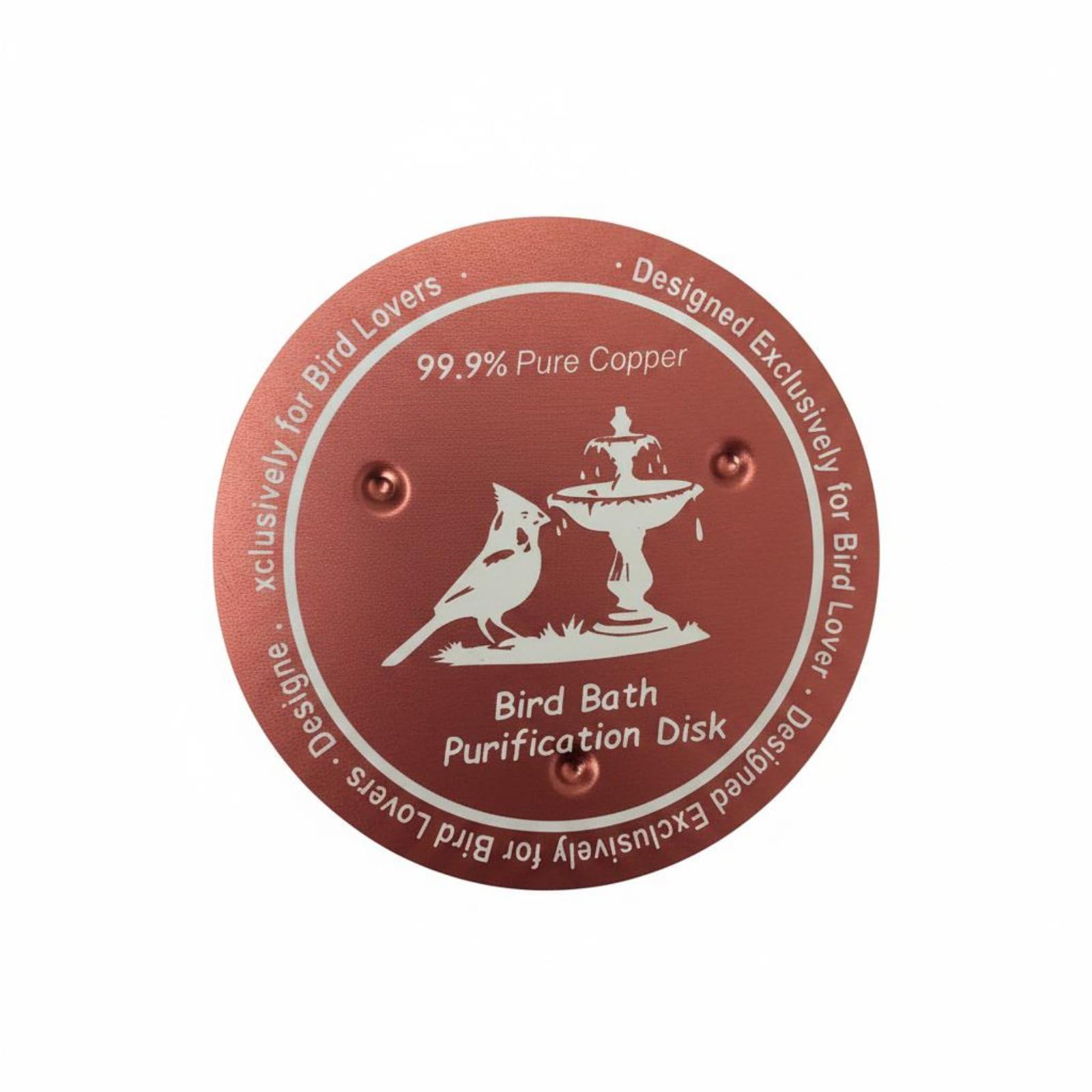 Etched Bird Bath Purification Disk Drilled Hole Birdbath Copper Disc Raised Fasteners Bird Bath Copper Plate Chemicalunrestricted, Style G|Home & Garden | Yard, Garden & Outdoor Living |-image-37