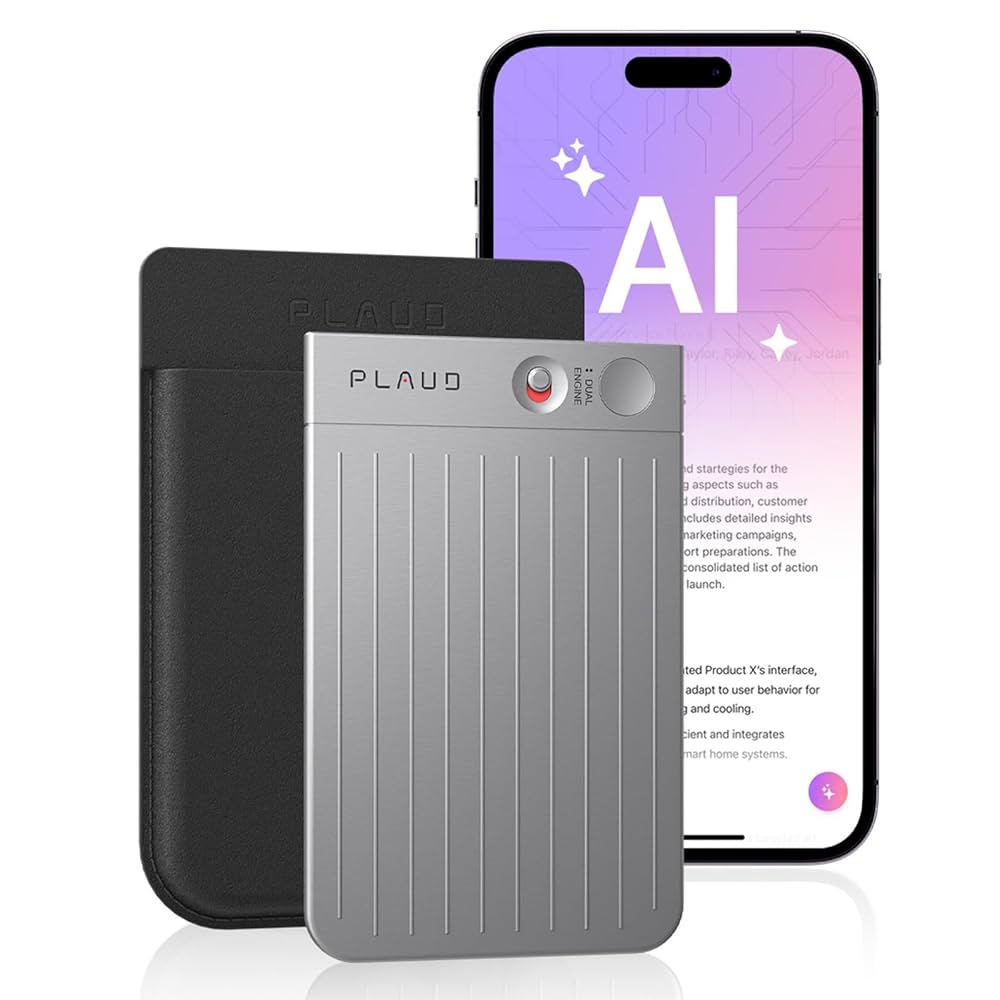 PLAUD NOTE AI Voice Recorder ブラック Amazon.com: Plaud Note AI Voice Recorder with Two Cases