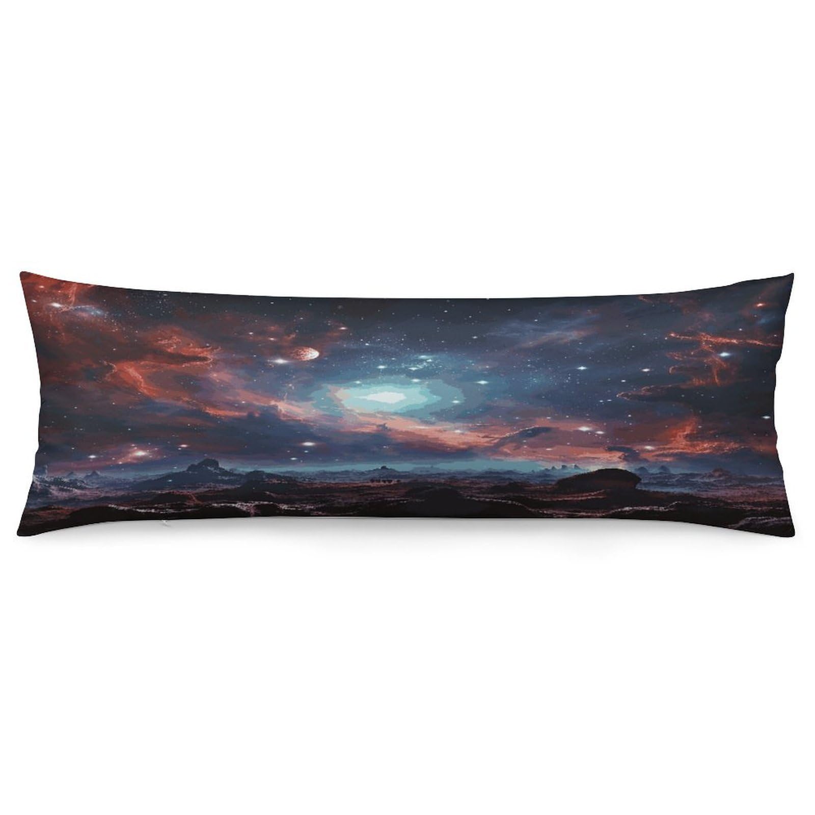 Space with Cluster Pillowcase Decorative Long Body Pillow Case Soft Breathable Body Pillow Cover Modern Large Pillowcase Cute Body Pillow Pillowcases for Bedroom Couch 18.9 X 53 Inch