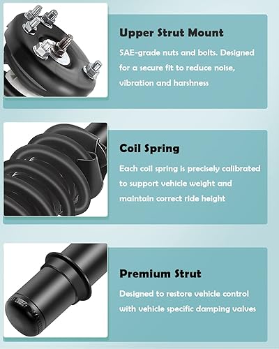 Miniatura 4 de SCITOO Conjunto de resorte helicoidal de los puntales delanteros 172123L 172123R apto para 2003 2004 2005 2006 2007 para Honda para Accord