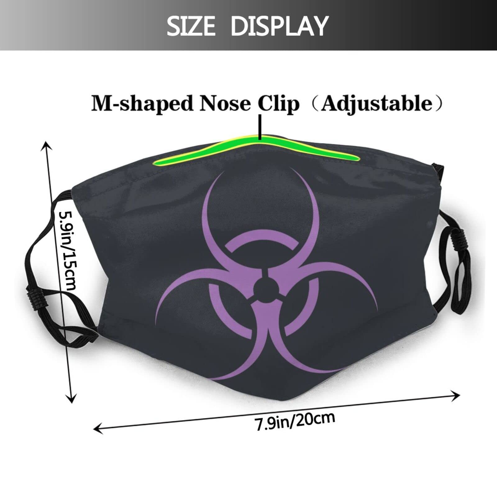 Biohazard Warning Mask Protect Respiratory System Breathe with Peace of Mind Black