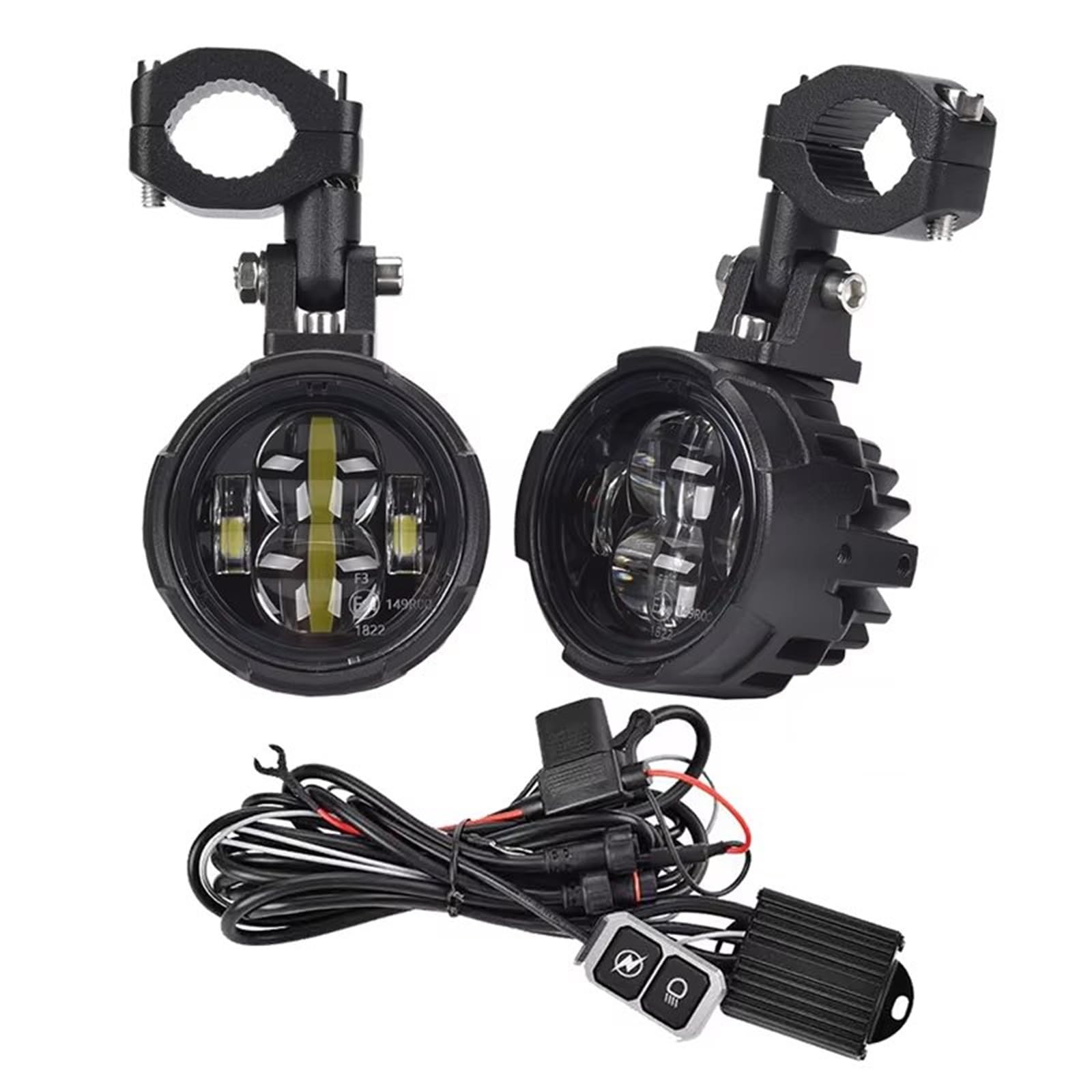 Genérico Motocicleta Delanteros para CRF1100L para CRF 1100L, Foco LED De Doble Color para Motocicleta, Faros Antiniebla, Luces Auxiliares