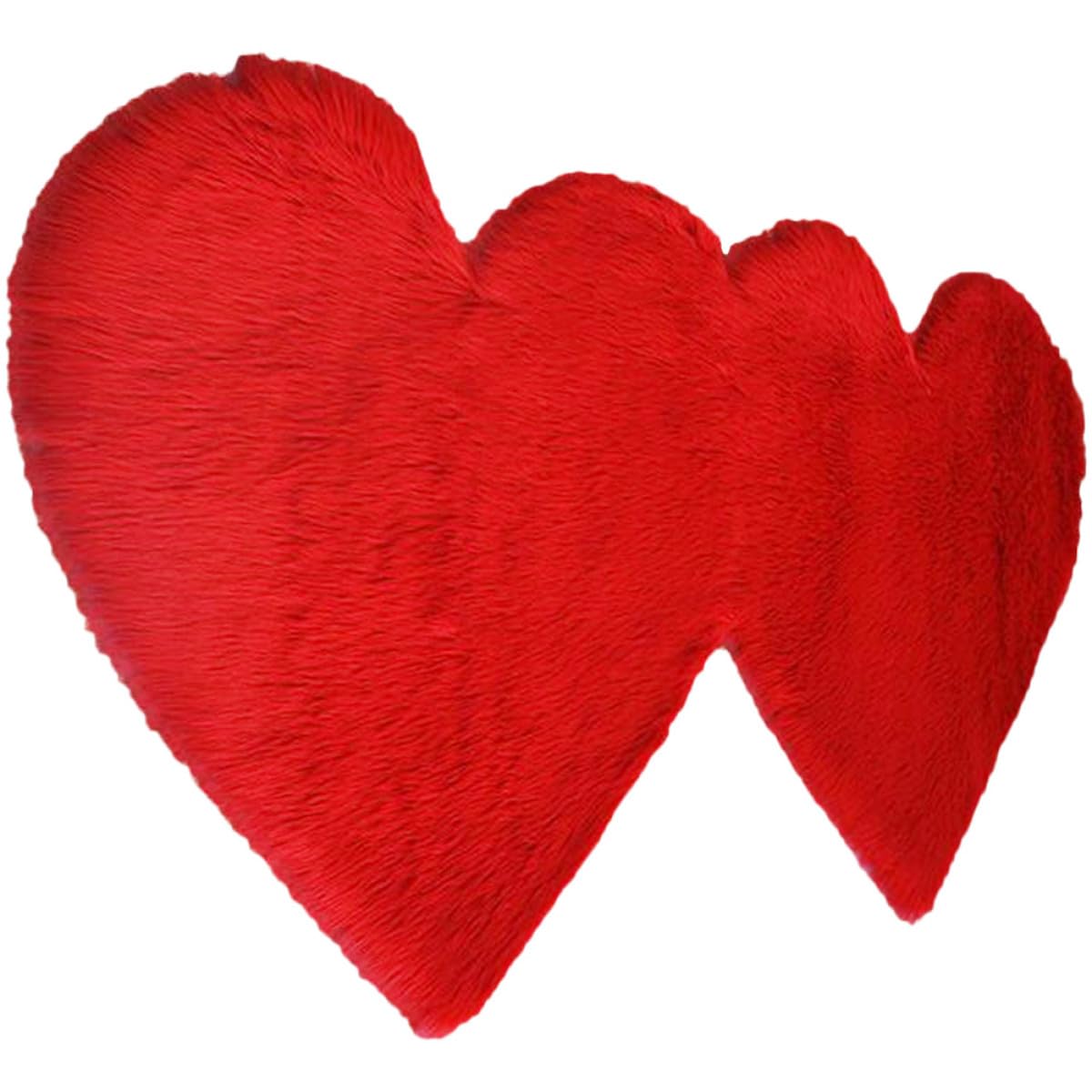 Tapis de bain rouge de cœur antidérapant pour sécuriser le sol de la chambre