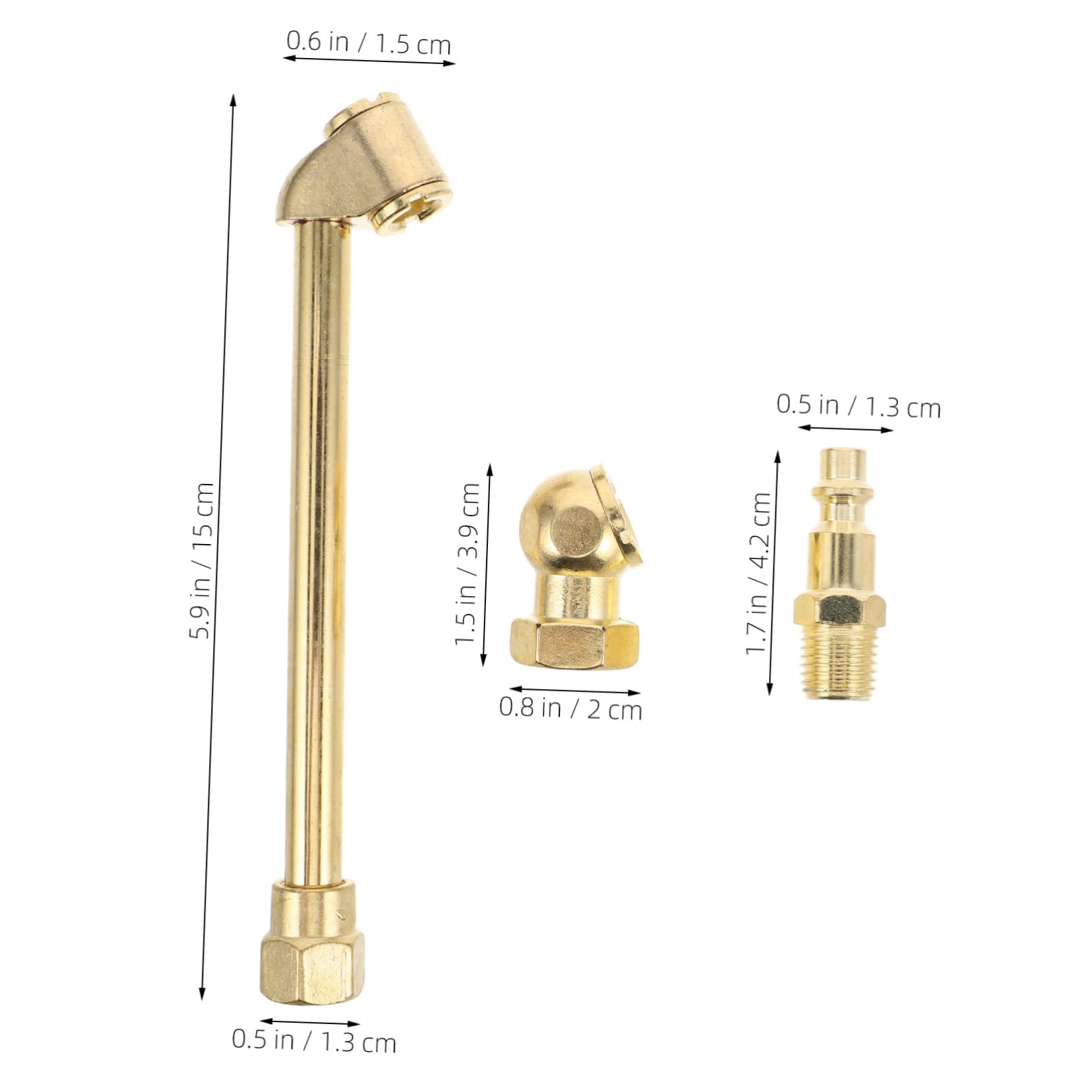 Mikinona Chuck Metal Tire Inflator Car Motorcycle Tire Air Chuck 1/4npt Air Hose Fitting Inflation Nozzle