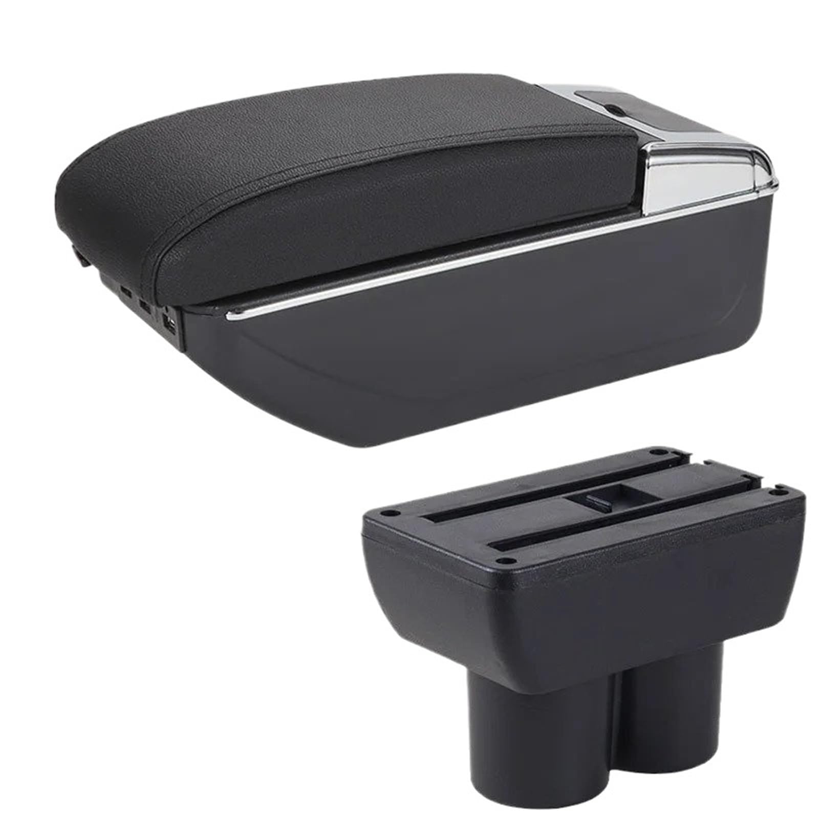 Hguvsjd Armrest Box For Suzuki For Jimny JB23 JB43 1999-2017 Armrest Retrofit Parts Storage Box Accessorie Car Armrests(A Black line 7USB)