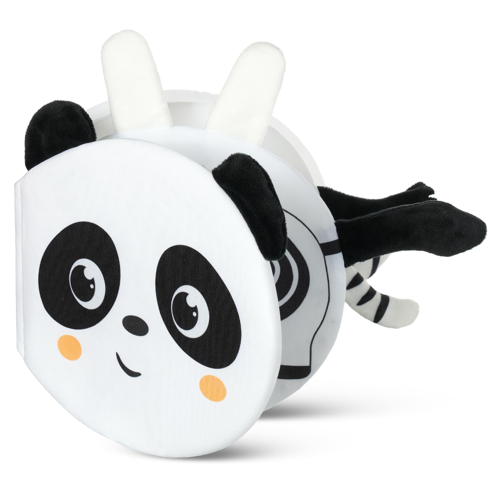 HOTUT Soft Toys Baby Cloth Books, Baby Soft Books, Baby Bath Cloth Book, First Year 3D Animals Tails Crinkle Sensory Touch and Feel Book for Early Development Learning Books, Panda