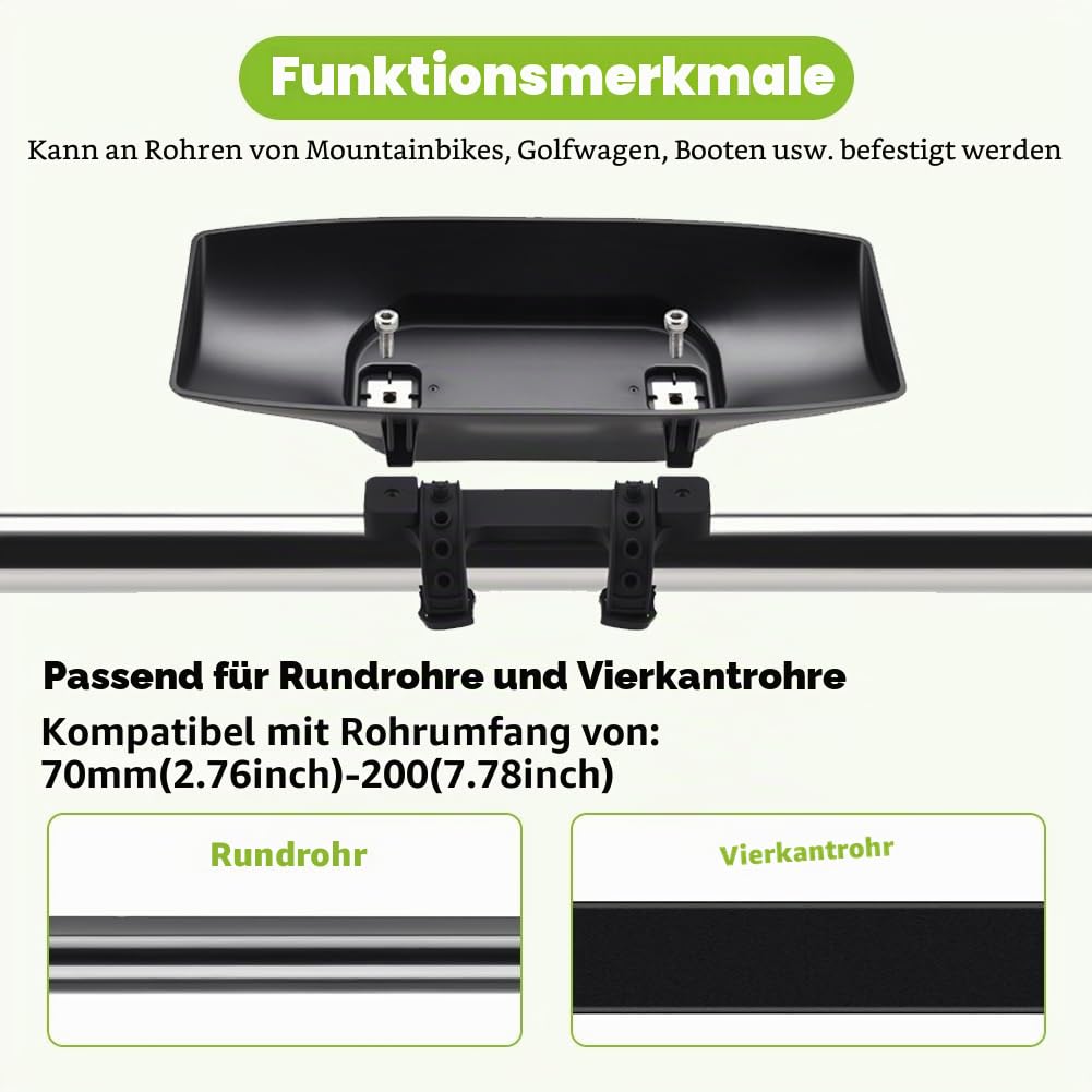 Tragbare Halterung für JBL Charge 6/5/4/3/Charge Essential 2/Essential Bluetooth-Lautsprecher,Outdoor Lenker-/Rohradapter für Fahrrad, E-Scooter, Golfcart & Bootsgeländer