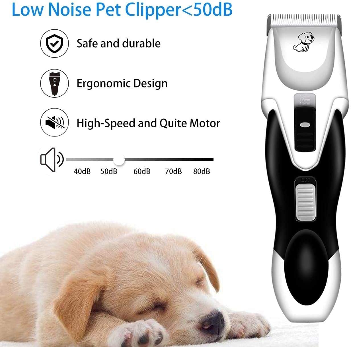 Clippers for Perros Electric Pet Cats CHORS Clippers Animales ANIMALIZACIÓN Corte de Pelo Cutter Shaver Deckmer Set Professional Recargable