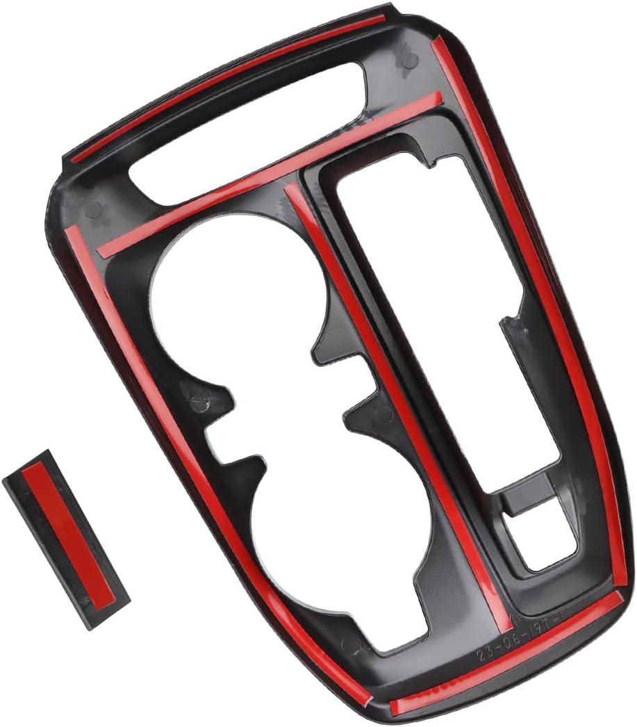 INTGET Center Console Gear Panel Cover for 2026 2025 2024 Chevy Trax Accessories Carbon Fiber Middle Console Water Cup Holder Cover for 2026 Trax Accessories(Carbon Fiber, Gear Shift Panel Cover)