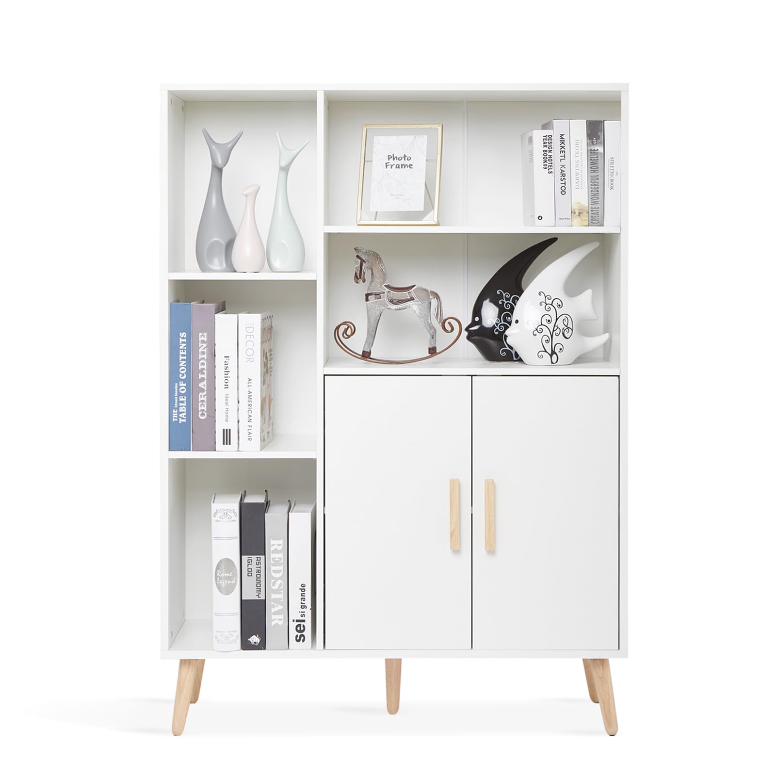Mondeer Aparador, Madera, Blanco, 85 cm