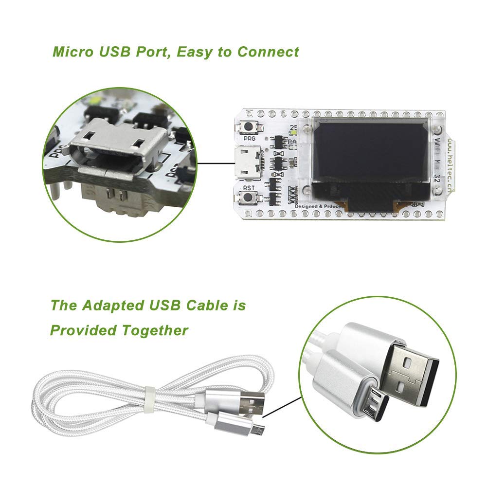 ESP32 OLED WiFi Kit V3 Mit 0,96 Zoll OLED Display – USB Typ-C, WiFi, Bluetooth BLE V5.0 – Ideal Für IoT, Smart Home & Automation