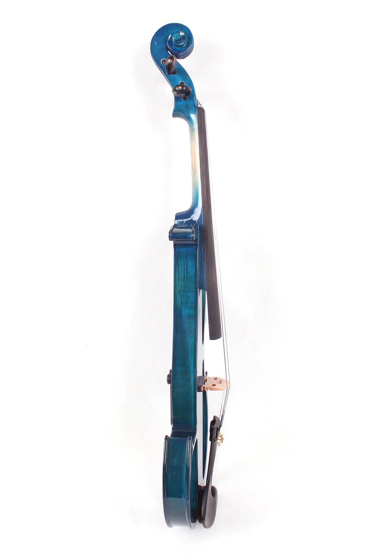 Violino Elettrico a 5 Corde, Violino Silenzioso 4/4 di Dimensioni Standard con Custodia per Studenti, Principianti e Adulti in Stile-EV8 (Nero-5 Corde) (Blu)
