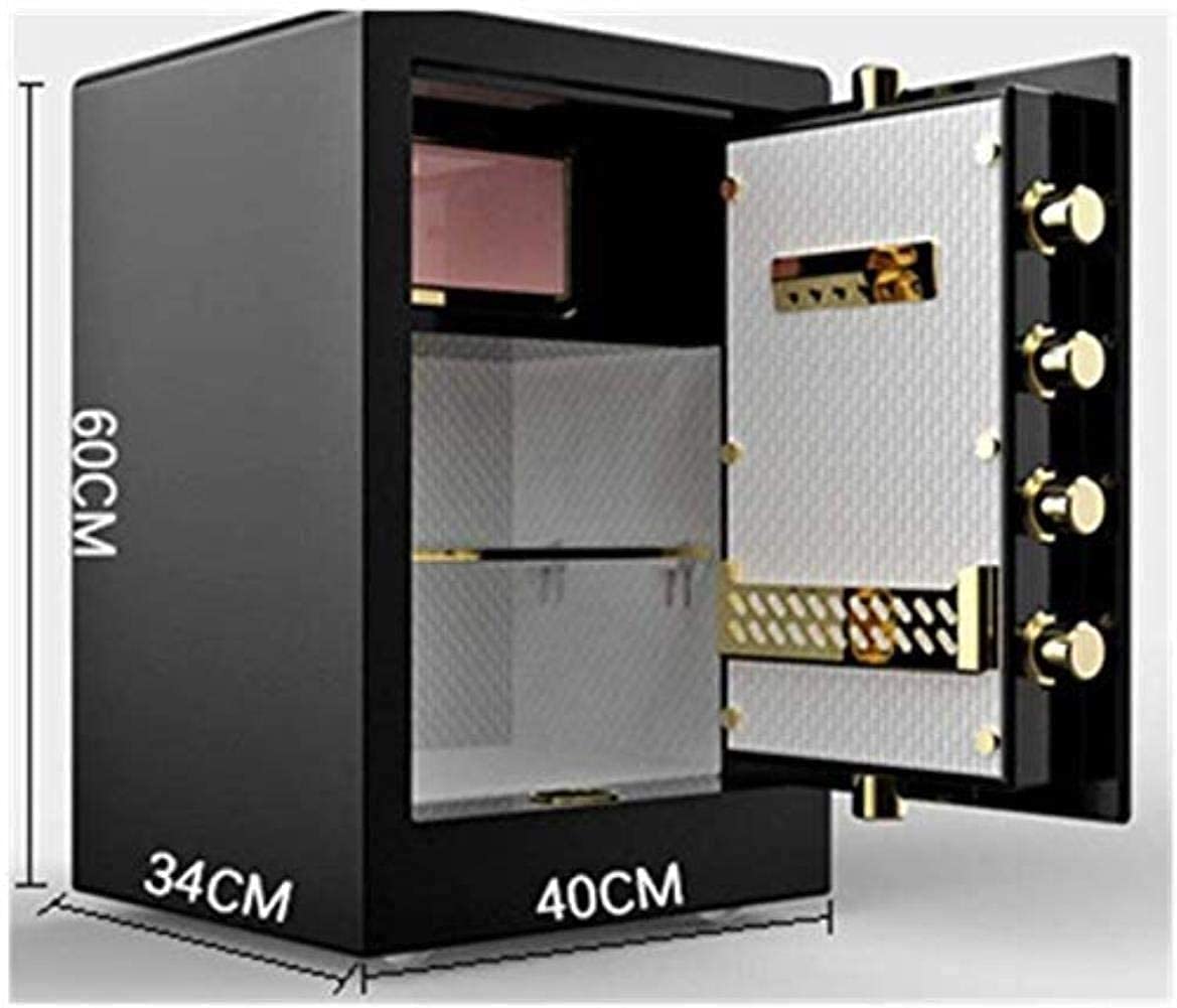 Caja Fuerte electrónica Digital Grande para el hogar, Caja Fuerte para Documentos de identificación, Documentos A4, computadoras portátiles, Joyas 60X34X40Cm