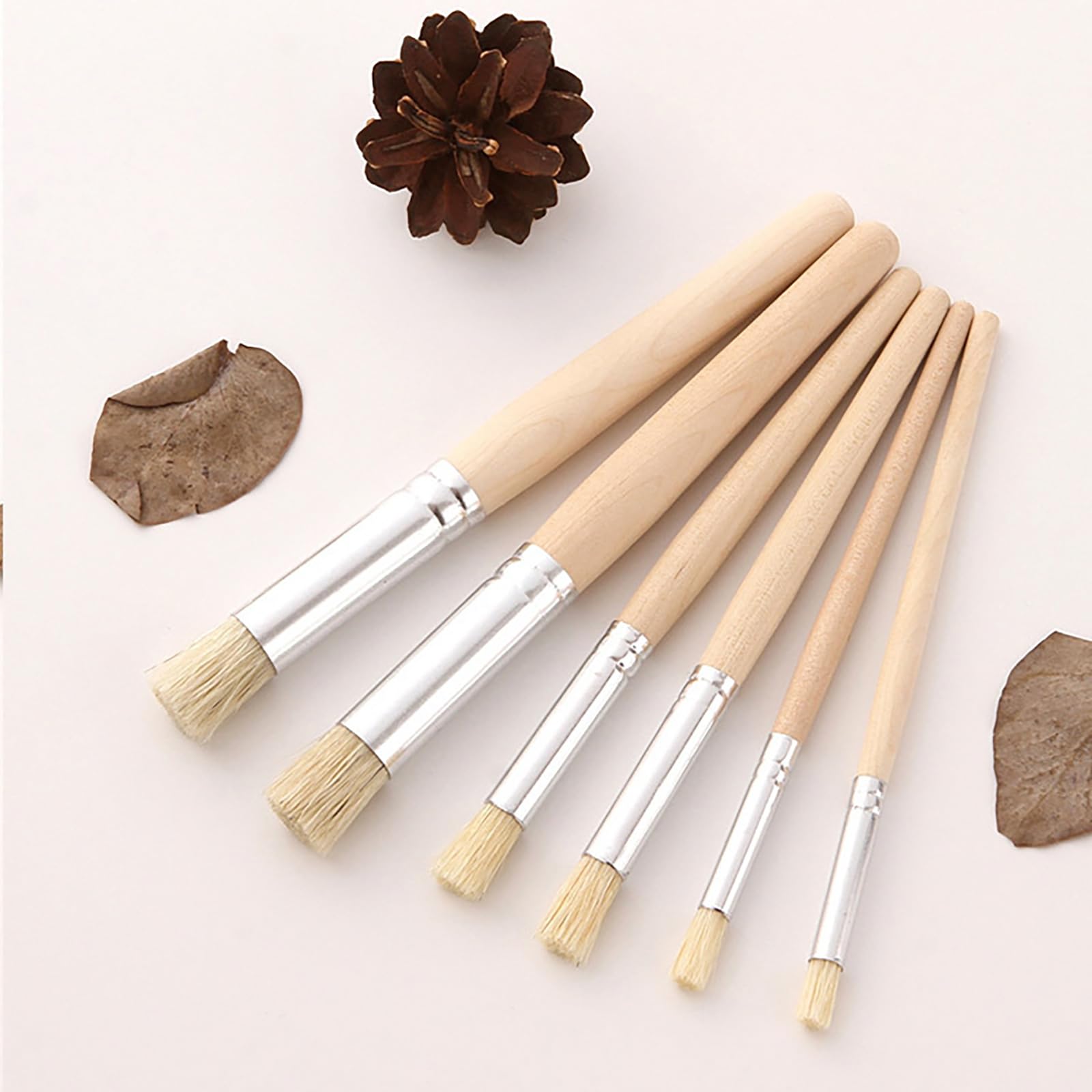 pinceles de cerdas naturales, pinceles de madera para esténcil, pinceles para pintura artística, pinceles para acuarela, pintura al óleo, creación de tarjetas, manualidades, proyectos de bricolaje.