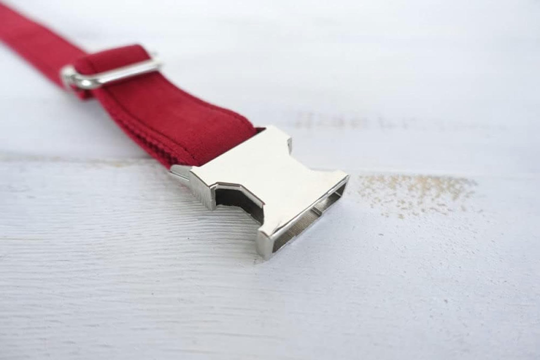 Collar de Perro Rojo, poliéster Satinado y Nailon, 5 tamaños, Collar de Perro Rojo y Correa, Collar de Perro, Juego de Correa de Collar de Perro S-L
