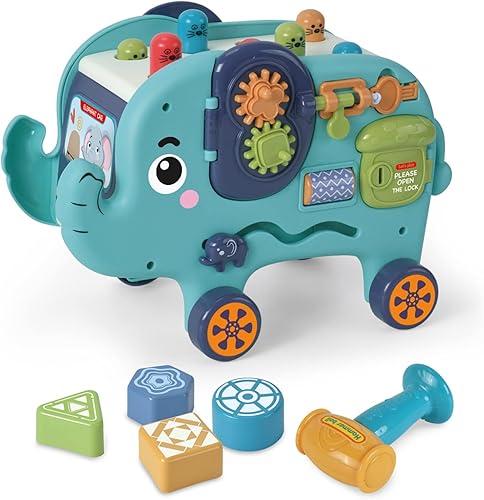 IDS Home Rompecabezas de elefante multifuncional juguete de martillado para bebés y niños pequeños juguetes Montessori para niños mayores de 18