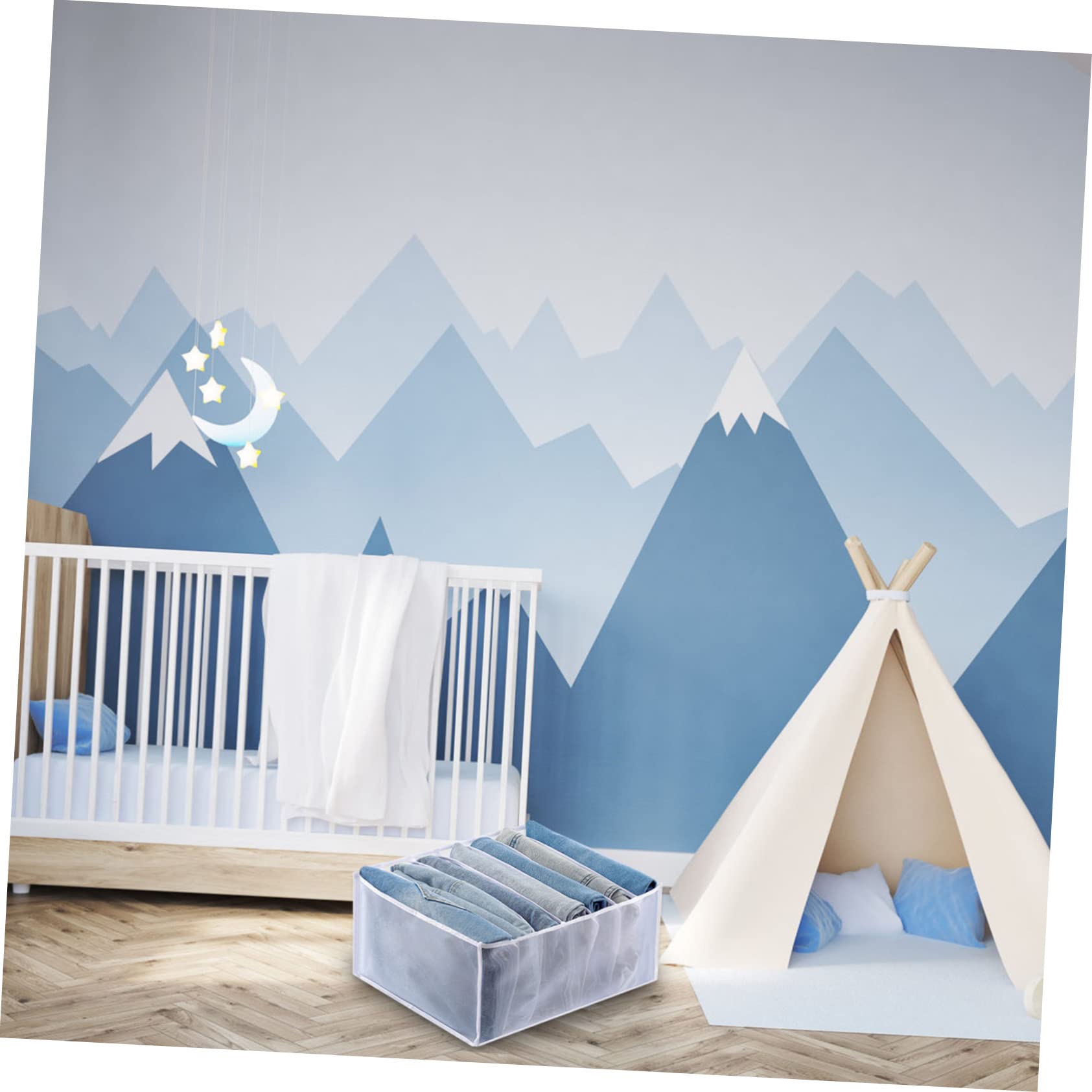 Cabilock 6piezas Organizador De Ropa Plegable Compartimentos Para Jeans y Ropa Interior Para Armarios Mantiene El El